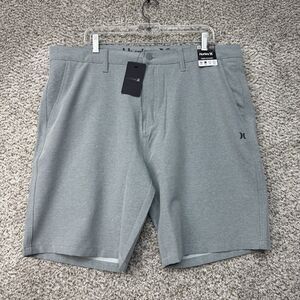 Hurley Hybrid Walk Shorts‎ Men's 38 Heather Gay 9.5 Inseam Quick Dry Stretch New